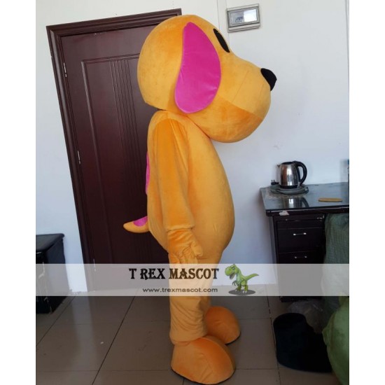 Big Orange Dog Mascot Costume For Adult