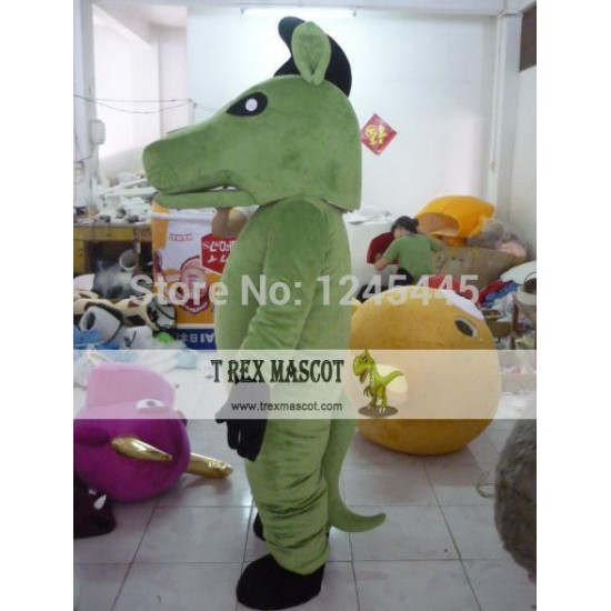 Green Colour Rhinoceros Mascot Costume For Adult