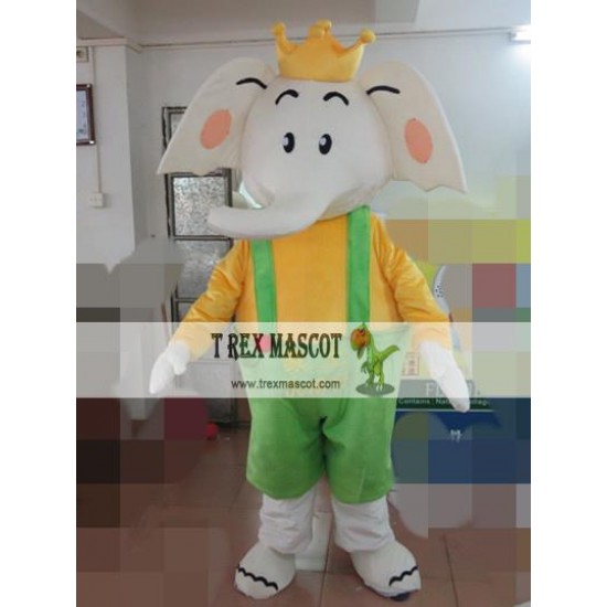 Adult Elephant King Mascot Costume