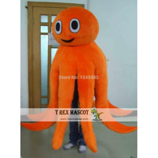 Adult Red Octopus Mascot Costume