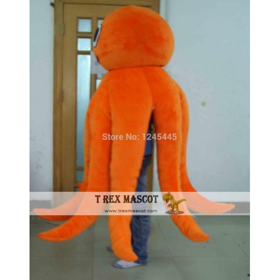 Adult Red Octopus Mascot Costume