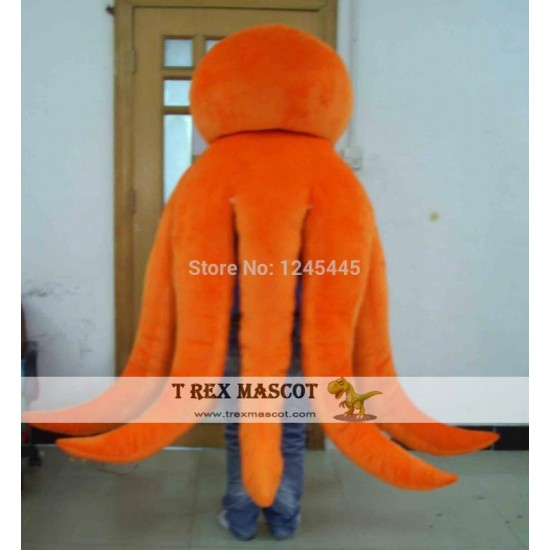 Adult Red Octopus Mascot Costume