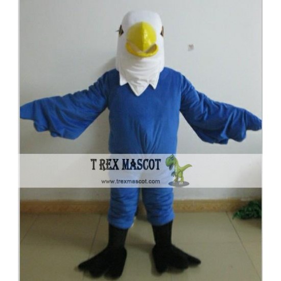 Blue / Black Eagle Mascot Costume For Adult