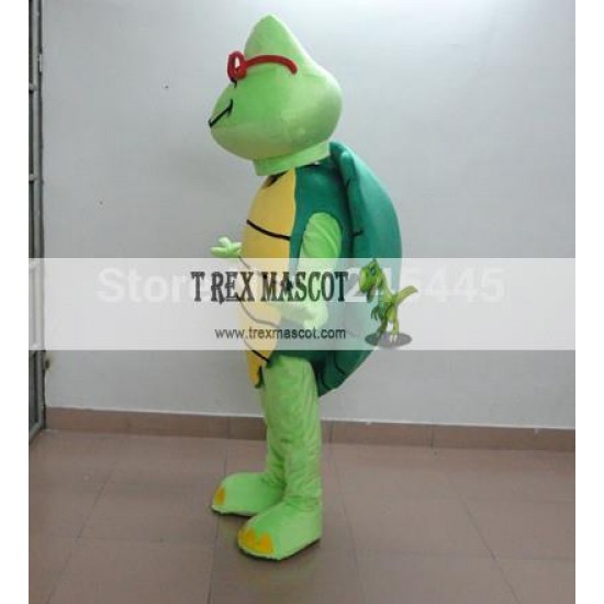 Adult Green Sea Turtle Mascot Costume