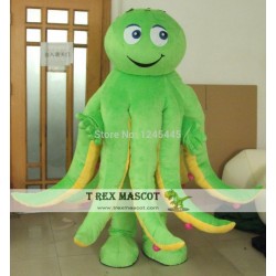 Green Octopus Mascot Costume For Adult