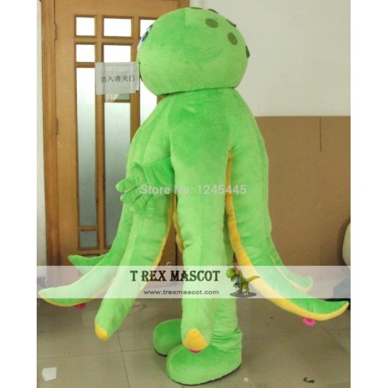 Green Octopus Mascot Costume For Adult