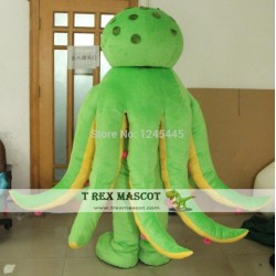 Green Octopus Mascot Costume For Adult