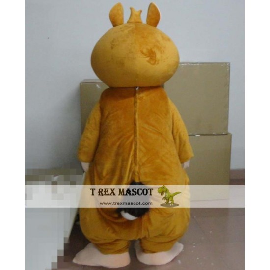 Yellow Squirrel Mascot Costume For Adult