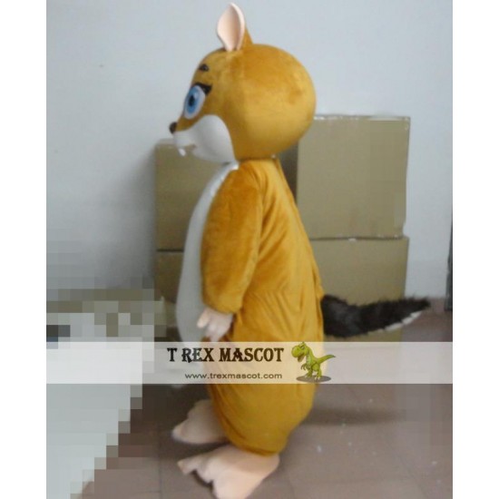 Yellow Squirrel Mascot Costume For Adult