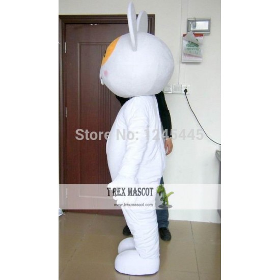 Big Ears White Mouse Mascot Costume For Adults