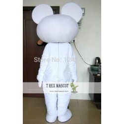 Big Ears White Mouse Mascot Costume For Adults