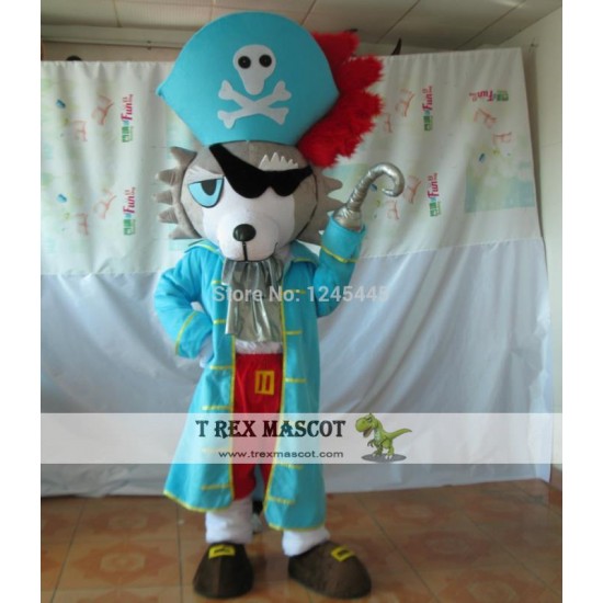 Pirate Wolf Mascot Costume For Adult