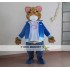 Hamster Wearing A Blue Coat Mascot Costume Adult Hamster Mascot