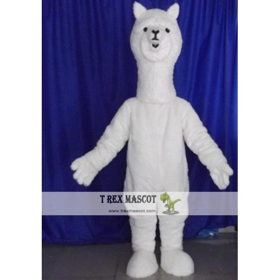 All White Sheep With A Long Neck Mascot Costume Sheep Costume For Adults