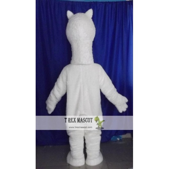 All White Sheep With A Long Neck Mascot Costume Sheep Costume For Adults