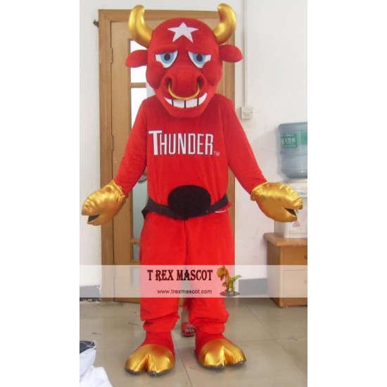 Red Bull Mascot Costume For Adults Ox Mascot Costume