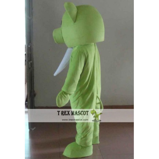 All Green Pig Mascot Costume Adult Pig Mascot