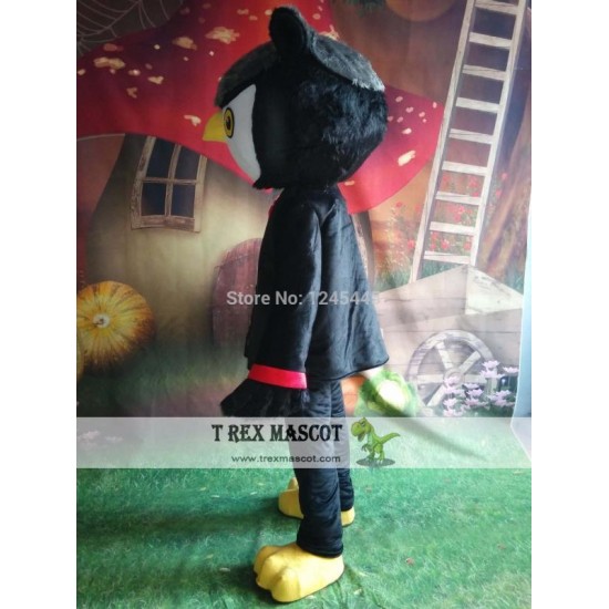 Black Owl Mascot Costume Adult Owl Costume