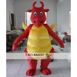 Adult Red Dragon Mascot Costume