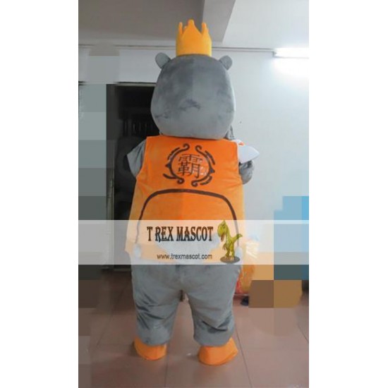 Grey Bull Mascot Costume Adult Bull Costume