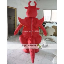 Adult Red Dragon Mascot Costume