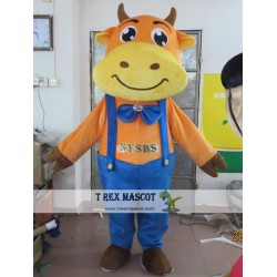 Plush Cattle Costume Adult Cow Mascot Costume