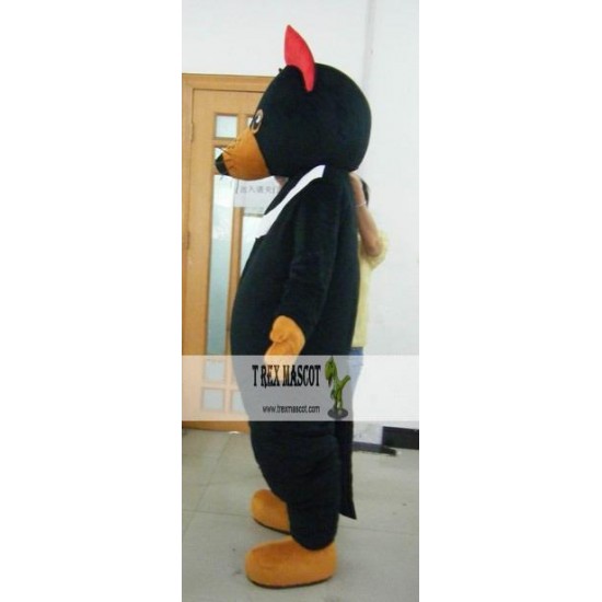 Mascot Costume Black Adult Mouse Costume