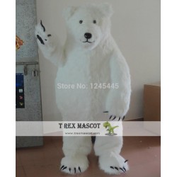 Big Furry Polar Bear Adult Mascot Costume