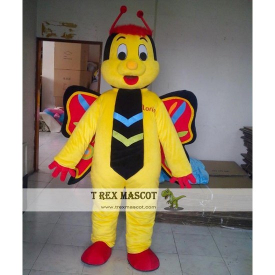 Butterfly Mascot Costume Adult Yellow Butterfly Costume