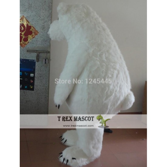 Big Furry Polar Bear Adult Mascot Costume