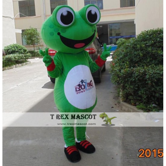 Big Eye Animal Mascot Costume Adult Green Frog Costume