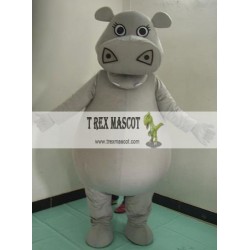 Big Fat Grey Hippo Mascot Costume For Adults