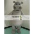 Big Fat Grey Hippo Mascot Costume For Adults