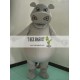 Big Fat Grey Hippo Mascot Costume For Adults