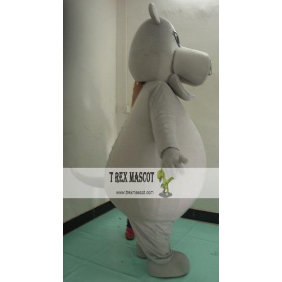 Big Fat Grey Hippo Mascot Costume For Adults