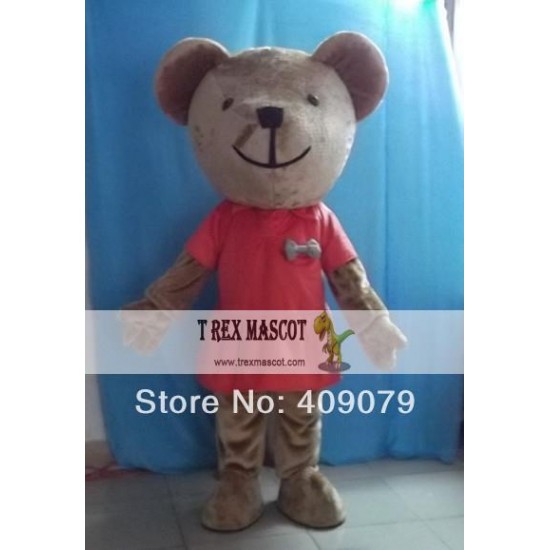 Adult Ted Bear Mascot Costume