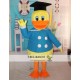 Yellow Duck Mascot Costume In Blue Adult Duck Costume