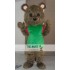 Dark Brown Teddy Bear Mascot Costume For Adult