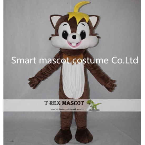 Yellow Hair Squirrel Tail Costume Mascot Squirrel For Adults