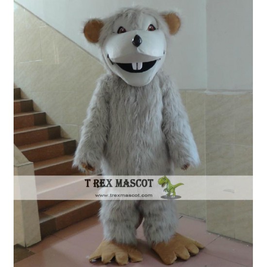 Adult Grey Mouse Rat Mascot Costume Fur Mice Costume