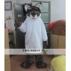 Black Fur Cat Mascot Costume Adult Cat Costume