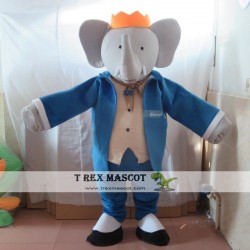 King Elephant Mascot Costume Adult Elephant Costume