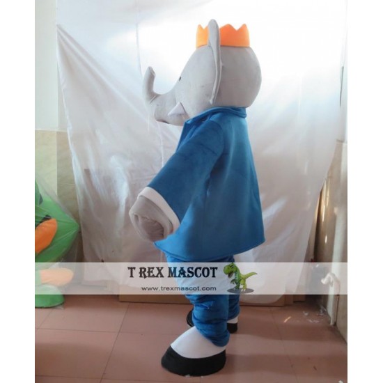 King Elephant Mascot Costume Adult Elephant Costume