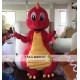 Plush Adult Yellow Dragon Mascot Costume