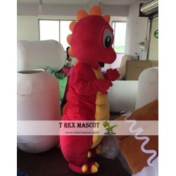 Plush Adult Yellow Dragon Mascot Costume