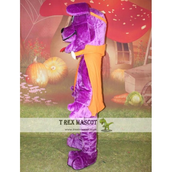 Purple Dog Mascot Costume Adult Dog Costume