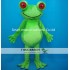 Animal Mascot Costume Green Frog Costume With Red Eyes For Adult