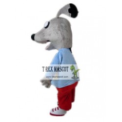 Funny Grey Dog Mascot Dog Mascot Costume For Adult