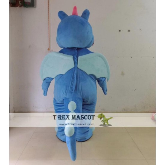 Blue Dragon Mascot Costume For Adults