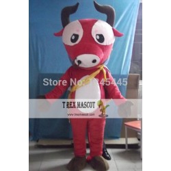 Adult Yak Costume Red Yak Mascot Yak Mascot Costume